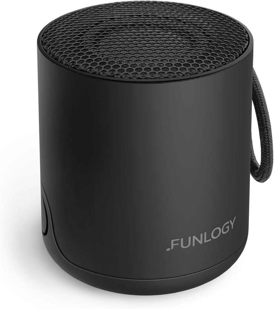 Portable Mini2 Bluetooth Speaker, Wireless Portable Speaker with Deep Bass, IPX7 Waterproof, TWS Stereo Pairing, Built-in Mic, Small Speaker for Shower, Outdoor, Travel, Black