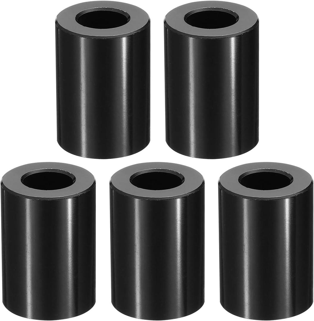 PATIKIL M10 Aluminum Spacers, 5 Pcs Metal Spacer Aluminum M10 x 3/4" OD x 1" L Aluminum Spacer Screw Standoff Round for 3/8" or M10 Screw Bolts