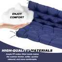 Porch Replacement Swing Cushions for Outdoor: 2-3 Seater Garden Waterproof Patio Bench Cushion with Ties - 4" Thick Swing Chair Cushion for Backyard Furniture Loveseat