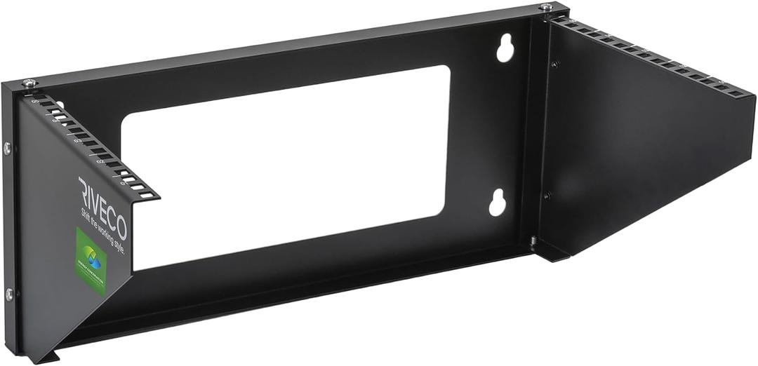 5U Wall Mount Vertical Rack Network Bracket Firm Constructed Easy Assembly Narrow Space Mounting Racks for AV & Stereo Equipment Black