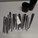 BS-MALL Makeup Brush Set 18 Pcs Premium Synthetic Foundation Powder Concealers Eye shadows Blush Makeup Brushes with black case (C-Black