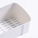 Plastic Shower Caddy Adhesive Wall Shower Shelves for Bathroom Kitchen Bathtub Rustproof Basket Shelf Removable No Drilling Tidy Space Shower Storage Organizer Quick Dry White 2 Pack