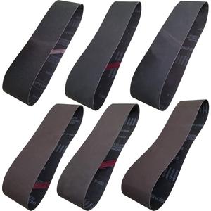 6 Pack 4 x 36 Inch Silicon Carbide Sanding Belts Assortment -120 240 400 600 800 1000 Grits -High Performance Sander Belts For Knife Sharpening and Metalworking