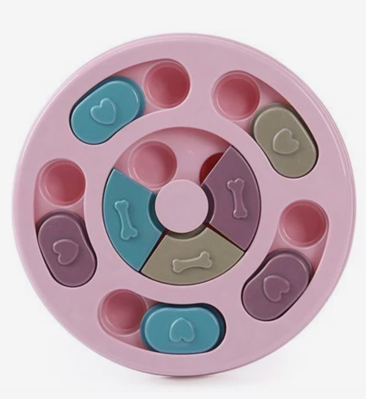 Dog Puzzles,Dogs Food Puzzle Feeder Toys for IQ Training & Mental Enrichment,Dog Treat Puzzle(Pink)