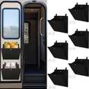 Rv Camper Shoe Storage 6 Pack, Foldable Wall Mounted Shoe Rack Organizer, Self-Adhesive Rv Shoe Holder, Space Saving for Camper Essential Home Travel Storage, with Deep Pocket Fit 1 Pair Shoes, Black