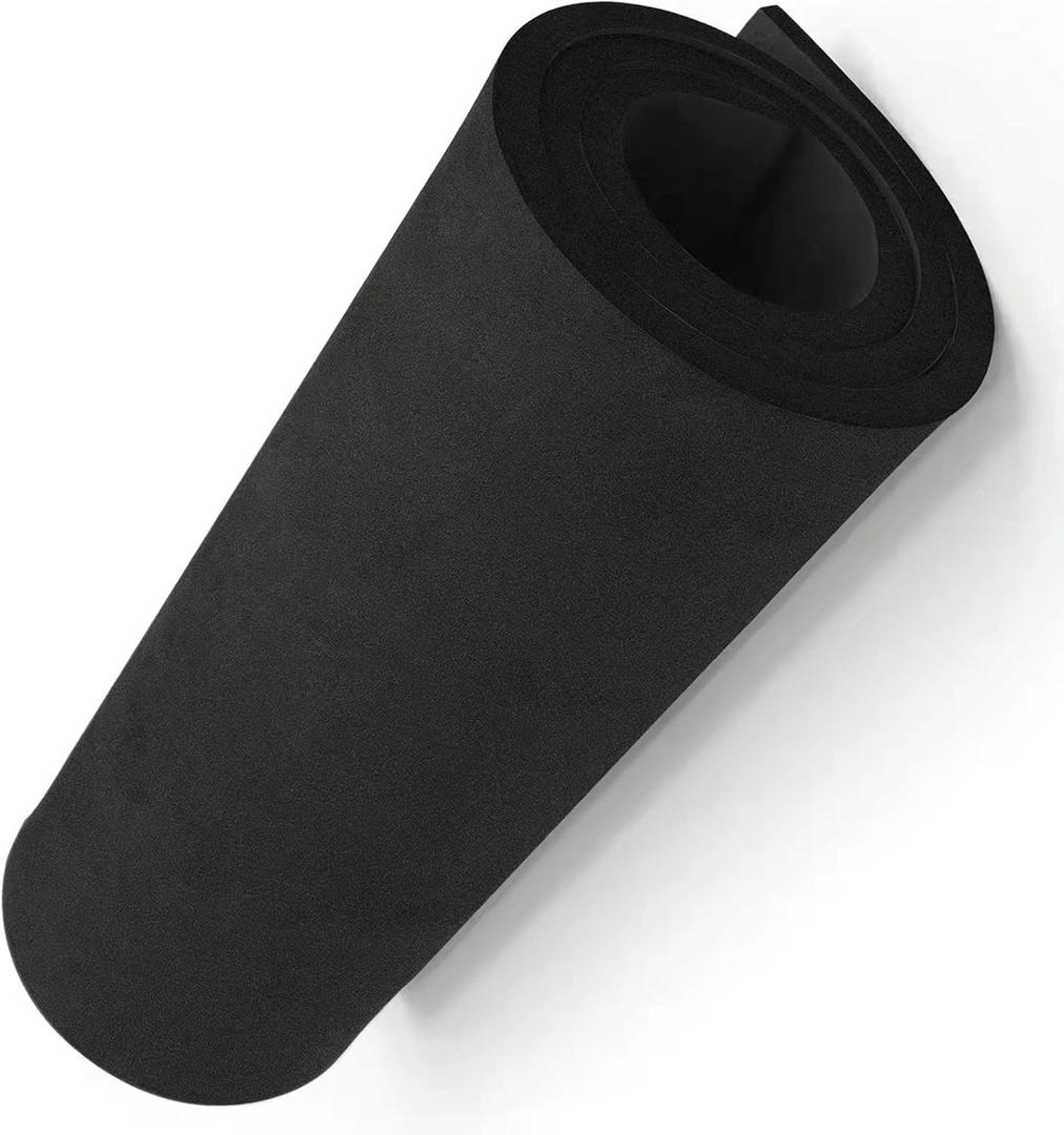 Black Premium EVA Foam Sheet Roll6mm Thick,49"x13.9",High Density 86kg/m3 for Halloween Cosplay Costume, Crafts, DIY Projects by MEARCOOH