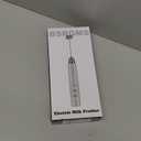 BSRGMS Milk Frother Handheld for Coffee, Electric Whisk 3 Speed Adjustable, Drink Mixer with Stainless 3 Whisks, Rechargeable Hand Frother Wand, Foam Maker for Latte Cappuccino Matcha Egg Silver