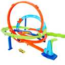 Hot Wheels Toy Car Track Set, Action Loop Cyclone Challenge Track Set, 2 Ways to Play & Easy Storage, with 1:64 Scale Toy Car