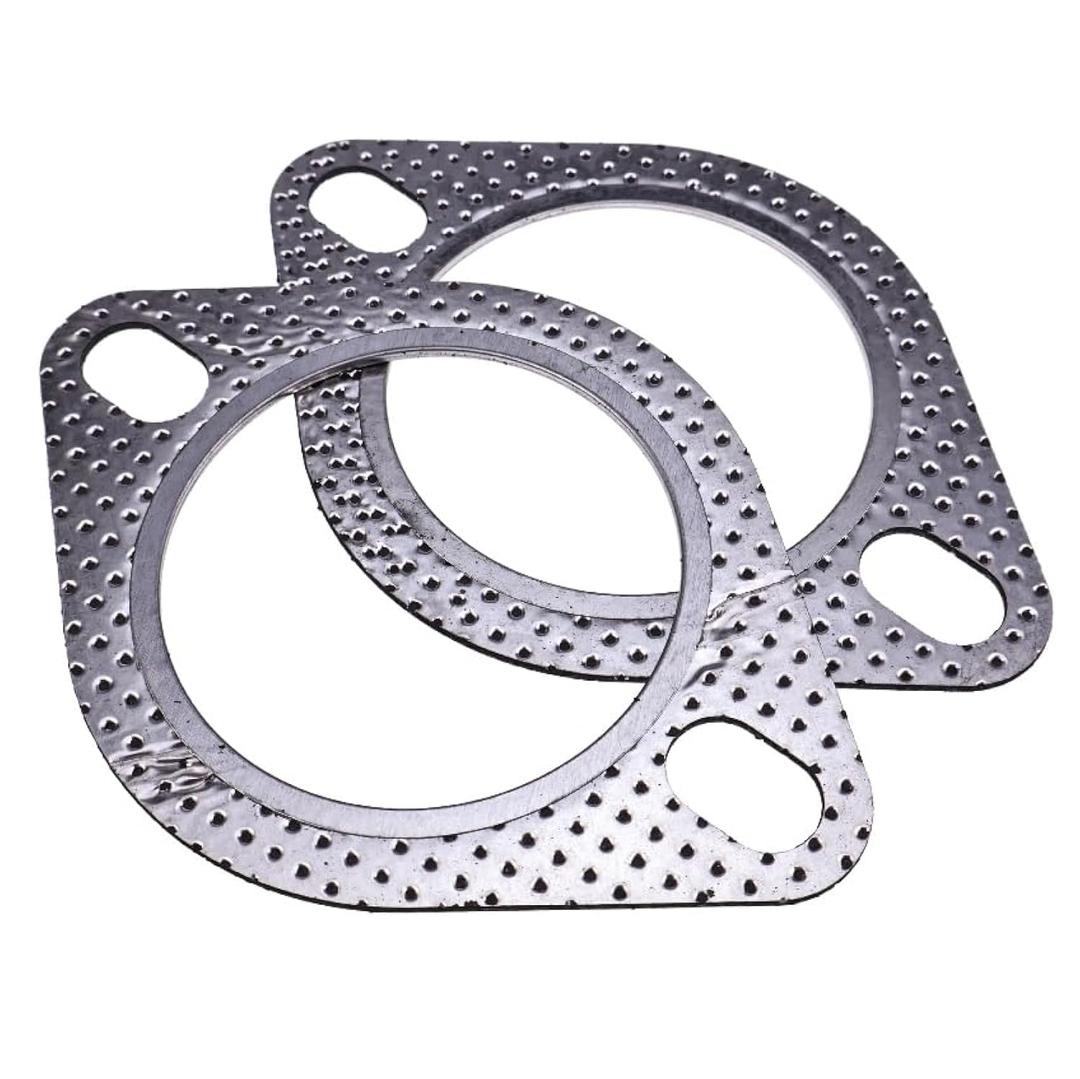 DVPARTS 2X 2.5 ID 2 Bolt MLSG High Temp Gasket Heavy Duty 120-06310-0002 (2.5 Inch)