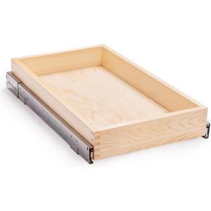 Mulush 13W x 21D x 3H Soft Close Slide Out Wood Drawer Organizer for Kitchen, (Cabinet Opening Width>14.5 inches for Bottom Assembly, Width= 14 inches for Side Assembly)