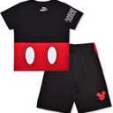 Disney Cars Mickey Mouse Monsters Inc. Toy Story Boys Short Sleeve T-Shirt and Shorts Set, Size 4T