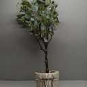 Artificial Eucalyptus Tree, 4ft Tall Green Silk Leaves Perfect Faux Plant with Basket, Mordern Fake Eucalyptus Trees for Indoor Outdoor Home Office Livingroom Floor Dcor