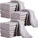 20 Pack Kitchen Dish Cloths 10" x 10" Super Soft & Absorbent Coral Velvet Microfiber Cleaning Towels Nonstick Oil Fast Drying Washable Lint-Free Dish Rags Reusable Dishcloths for Household Cleaning