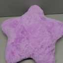 YRXRUS Star Pillows, Purple Star Shaped Pillow, Decorative Throw Pillow Gifts, Cute Plush Room Decor, Fluffy Faux Rabbit Fur 18"x18" Pillows for Living Bedroom