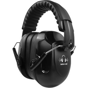 SAFEBUILDER Ear Muffs Noise Reduction SNR 33dB Adjustable Lightweight Safety Earmuffs Sound Proof Noise Cancelling ANSI (1-black)