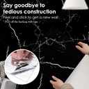 Peel and Stick Backsplash Tiles 20 Sheets 12''x12'' PVC Self Adhesive Wall Tiles Back Splash Tiles Wall Panels Stick on Backsplash for Kitchen Bathroom Laundry Room, Black