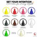 Candle Charisma 50 Multi-Colored Candles - 4" Unscented Paraffin Chime Candles, Smokeless & Dripless, Colored Candles, Long Burn Time 0.43" Thick Taper Candles for Parties