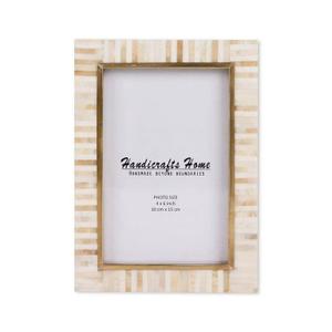 Handicrafts Home 4X6 Picture Frames - Vintage Style Wall Hanging & Desk Décor, Farmhouse Photo Frames, Living Room, Office & Home Décor, Small Picture Frame for Diploma & Wall Decor, Halo Keys-White