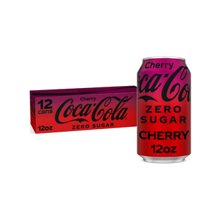 Coca-Cola Zero Sugar Cherry Soda Pop, 12 fl oz, 12 Pack Cans  EXP: 06/08/2026