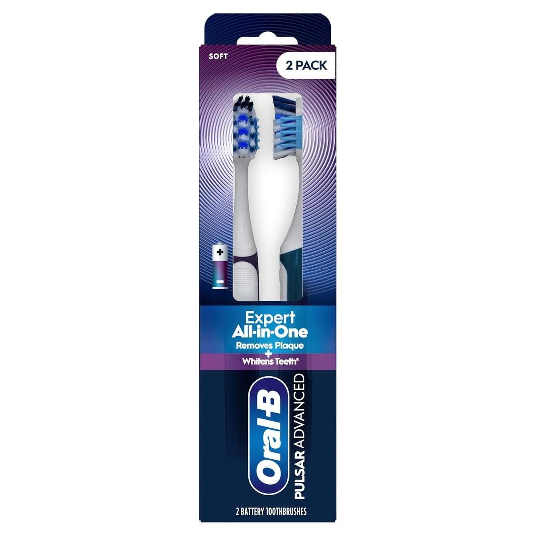 Oral-B Pulsar Advanced All-in-One Soft Toothbrush, 2 Count