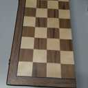 Magnetic Wooden Chess Set for Adults Kids 15'' Chess Board with Handmade Pieces, Folding Portable Travel Unique Chess Sets Game for Tournament Professional Beginner