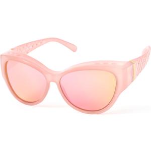Meeloog Women Polarized Sunglasses Covers for Glasses, Wrap Around Cat Eye Sun Glasses Fit Go Over Shades for Driving MST6409