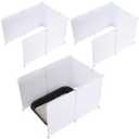 Barydat 3 Set Cat Litter Box Enclosure Splash Guard Extra Large 27.6 X 20.5 Inch Pet Litter Pan Pee Shields Easy Clean High Wall