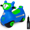 Waddle Bouncy Hopper Inflatable Hopping Animal Scooter, Indoors and Outdoor for Toddlers and Kids, Pump Included, Boys and Girls Ages 2 Years and Up (Blue Zoomer)