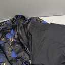 Cloudstyle Mens 2 Piece Floral Dress Suit One Button Dinner Tuxedo Jacket & Pants (Medium, Blue)