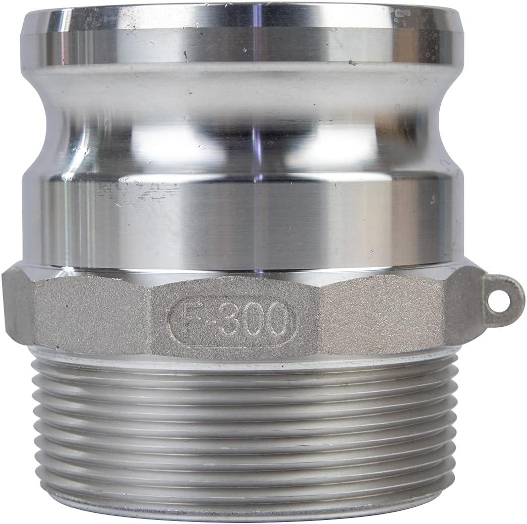 2 pcs Aluminum Camlock Fittings (3" Type F) Cam & Groove Hose Fittings, Camlock Coupling (3'')