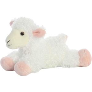 Aurora Adorable Mini Flopsie Lana Stuffed Animal - Mini Companions Ready for Playful Adventures - for Kids All Ages, Toddlers, Adults, and Families - White 8 Inches