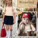 YooAurvox Girls Short Sleeve Shirts 5-14Y, Apricot, 13-14 Years (White)