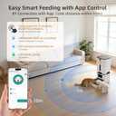 TYM Automatic Cat Feeder, 7L Time Cat Food Dispenser for Dry Food, APP Control Pet Feeder Programmable Portion Size, Auto Feeder for Cats Small Dogs with Stainless Bowl, Large Capacity (Not WiFi)