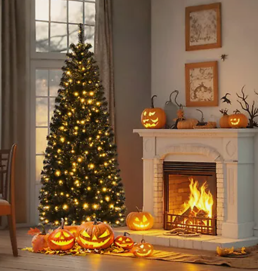 6 FT Artificial Halloween Tree with 618 Branch Tips 280 Warm White LED