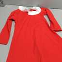 Arshiner Girls Long Sleeve Vintage Peter Pan Collar T-Shirt Dress Age 4-13 Years (Red)