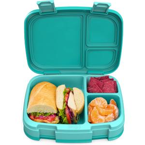 Bentgo Fresh  Leak-Proof, Versatile 4-Compartment Bento-Style Lunch Box with Removable Divider, Portion-Controlled Meals for Teens and Adults On-The-Go  BPA-Free, Food-Safe Materials (Aqua)