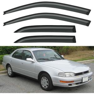 Window Visors Rain Guards Shield for 1992-1996 Toyota Camry, Out-Channel Window Vent Wind Deflectors Visors Shades for 92-96 Camry