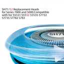 SH71/52 Replacement Heads for Philips Norelco Shaver Series 7000 and 5000,Compatible with noreclo Shaver, Blades for S5531 S5532 S5535 S7732 S7735 S7782 S783,6Pack