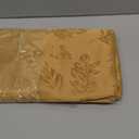 Elrene Home Fashions Elegant Woven Leaves Jacquard Damask Wrinkle Resistant Tablecloth, 70" x 70", Round, Gold