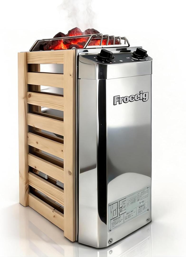 Sauna Heater 110V,2KW Electric Sauna Heater,Dry Sauna Heater&Sauna Heater Features Smart Timer&Temperature Control,110V Electric Sauna Heater For Spaces Ranging From 35-100 Cubic Feet-Instant Heating