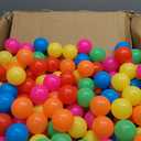 Amazon Basics BPA Free Ball Pit Balls with Storage Bag, Crush-Proof Plastic for Toddlers Kids 12+ Months Play, 6 Bright Colors, Pack of 1000