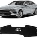 KUST Car Dash Cover for Hyundai Sonata 2024 2025 2026 (Only fits for 12.3-inch Touchscreen) Polyester Dashboard Cover Non-Slip Interior Accessories for Sonata Custom Fit Dash Mat No Glare Black