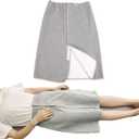 Yodilala Unisex Diaper Skirt, Leak-Proof Waterproof pad, Adjustable and Reusable, Suitable for bedridden Elderly, Menstruating Women, and Children with Urinary Incontinence(Grey,XL) (Gray)