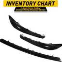 Front Bumper Lower Grille Trim Molding Fit For Toyota Camry SE XSE 2018 2019 2020,Middle & Driver&Passenger Side,3Pcs Front Lower Bumper Guard Replace For 5312233040/TO1044119,Gloss Black