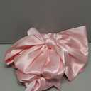 Big Pink Bow Coquette Room Decor, 23x11 Inch Satin Bows Large Pastel Pink Bows Birthday Decorations as Crib Skirt for Christmas Tree Topper Girl Room Xmas Gift Wrapping Bachelorette Baby Shower (3pcs)