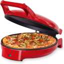 Dash Double Up Compact Electric Skillet Hot Oven Cooker with Dual Cooking Pans Nonstick, Indicator Light + Recipe book for Pizza, Burgers, Cookies, Fajitas, Breakfast & More - Red