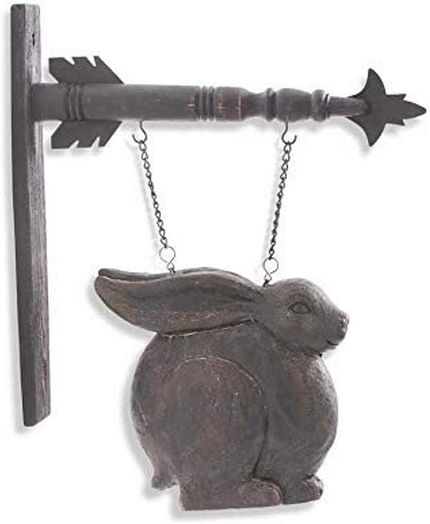 K&K Interiors 14365A Small Dark Brown Sitting Rabbit Arrow Replacement, 11" Wide x 10-1/2" Tall x 4" Deep