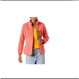 Essentials Women's Sherpa Long-Sleeve Mock Neck Full-Zip Jacket with Woven Trim XXL, XXL, S, 3PCS