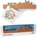 Monkey Business Memo Mountain Cork Board Strip - Corkboard Pin Board with Mountain Scene Pushpins, Office Accessories, Cute Cork Boards for Walls