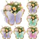 Fuutreo 6 Pcs Butterfly Centerpieces for Baby Shower, Birthday, Tea Party Favors, Tables Decor, Themed Party Supplies, Wedding Decorations